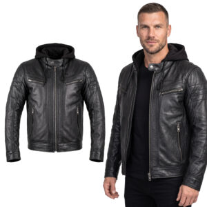 Kožená moto bunda W-TEC Murayo II čierna - XL rozšírená Kožená moto bunda W-TEC Murayo II čierna - XL rozšírená