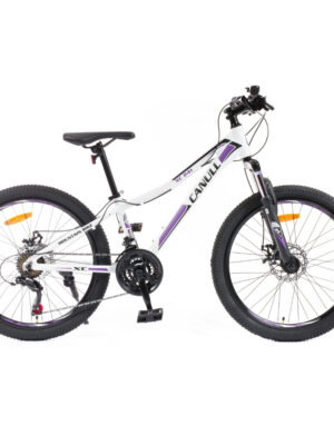 Juniorský bicykel Canull XC 241 24" - model 2026 biela/fialová - S (135-161 cm) Juniorský bicykel Canull XC 241 24" - model 2026 biela/fialová - S (135-161 cm)