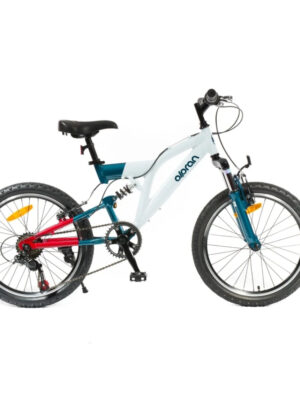 Detský celoodpružený bicykel Olpran Vipera 20" • 120-135 cm biela/petrolejová - 11" (120-135 cm)