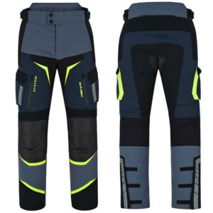 Moto nohavice W-TEC Modock čierno-modro-fluo žltá - XL rozšírená Moto nohavice W-TEC Modock čierno-modro-fluo žltá - XL rozšírená