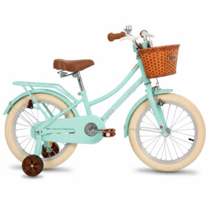 Detský bicykel Joystar Stitch 16" s košíkom a kolieskami • 105-135 cm Mint Green Detský bicykel Joystar Stitch 16" s košíkom a kolieskami • 105-135 cm Mint Green